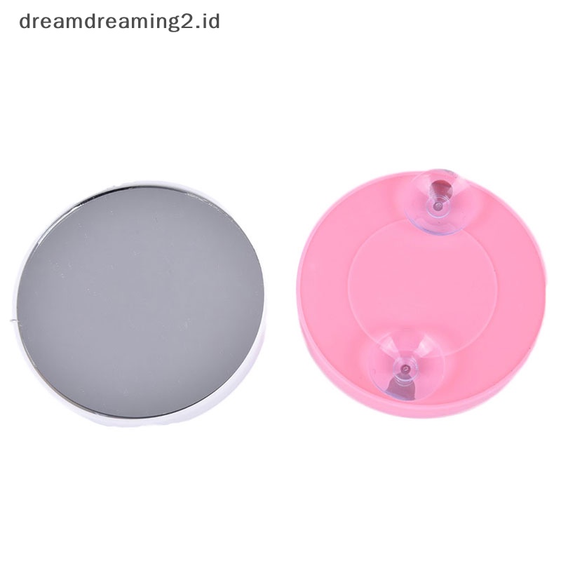 (drea) Cermin Bulat Kosmetik Pembesar Makeup Portable 5X 10X Dengan Dua Suction Cup //