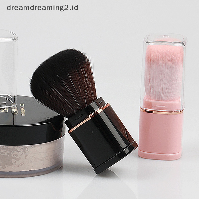 (drea) Kuas Makeup Kosmetik Portable Ditarik Mini Blush Foundation Alat Bedak //