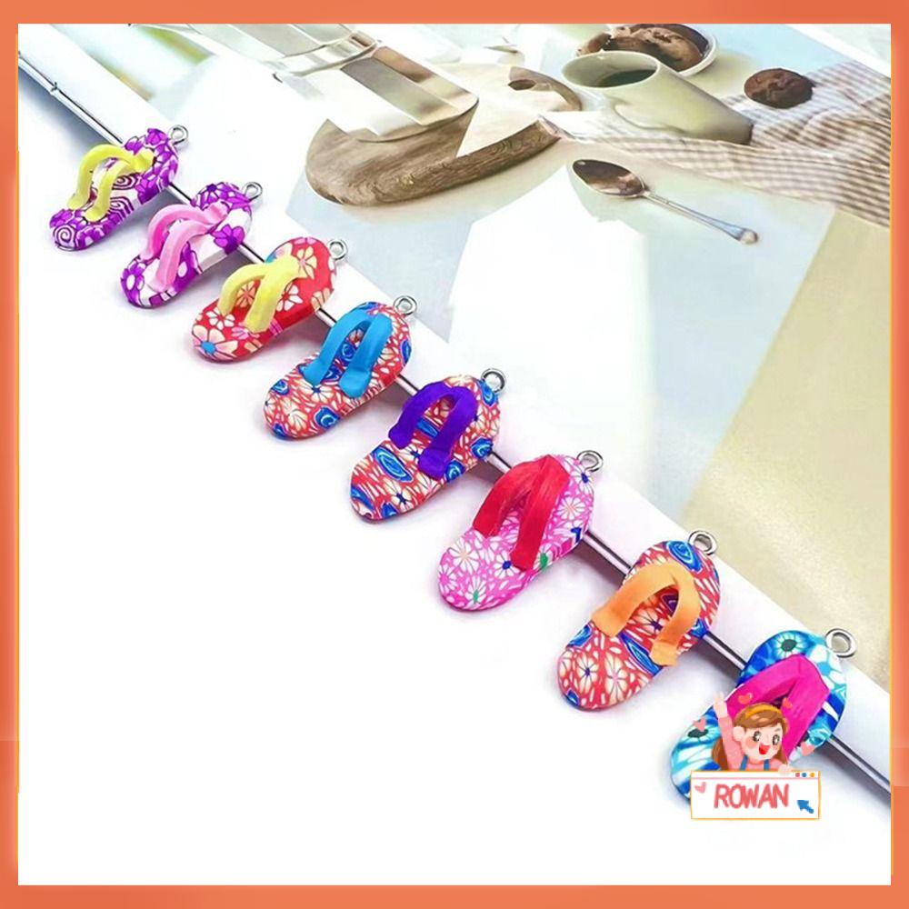R-FLOWER 20pcs Kerajinan Sepatu Pantai Untuk Gelang Untuk Ponsel Case Mini Lembut Tembikar Membuat Perhiasan