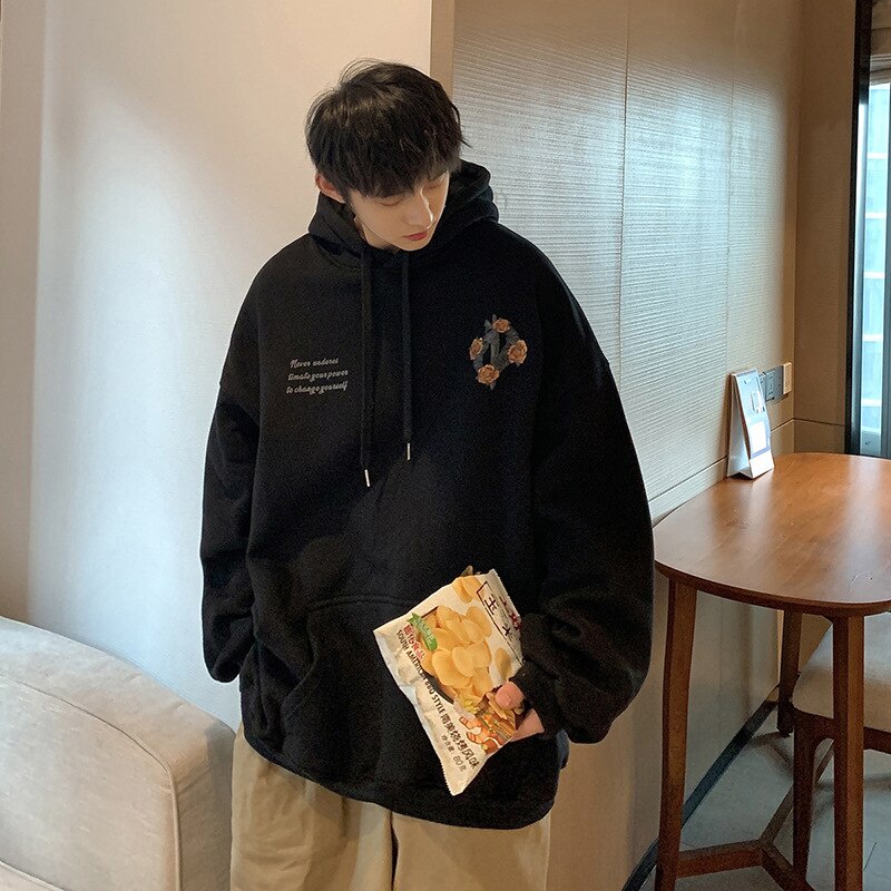 Promo Big Sale Hoodie Motif Bunga Longgar untuk Pria Wanita Vintage HIP HOP Streetwear Y2K Pakaian Pria Longgar Trendy