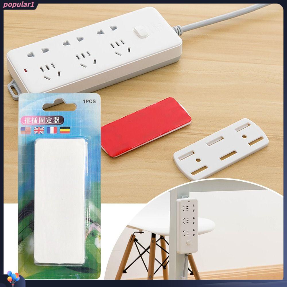 POPULAR Holder Colokan Removable Kitchen Board Socket Desktop Organizer Gantungan Dinding Kabel Fixer Rak Menandai Steker Gratis