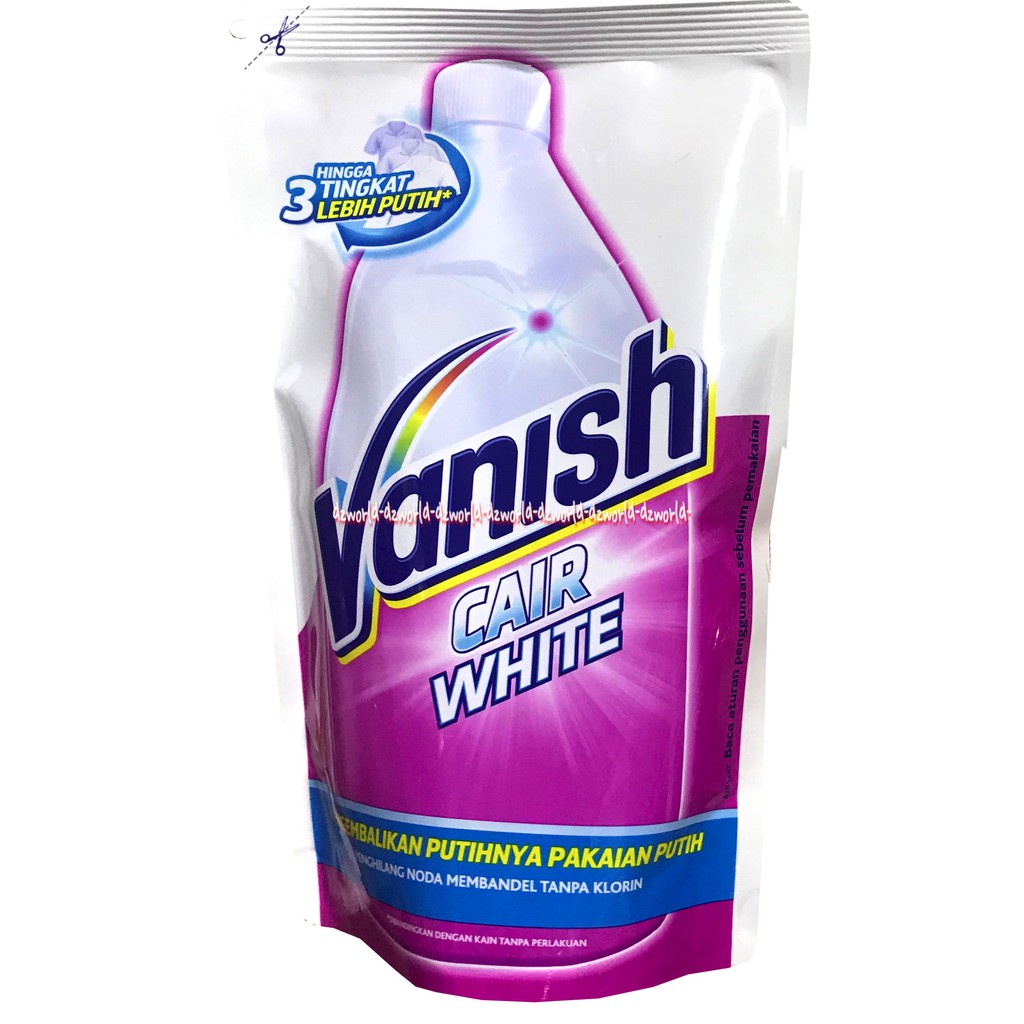 Vanish Cair White 450ml detergen cair dengan formula penghilang noda &amp; pemutih untuk mencuci pakaian Vanis