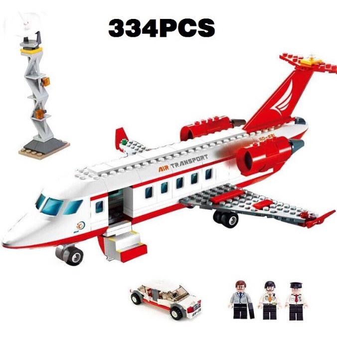 Mainan Edukasi Bandara Pesawat Lego Pesawat DIY Building Balok Susun - S