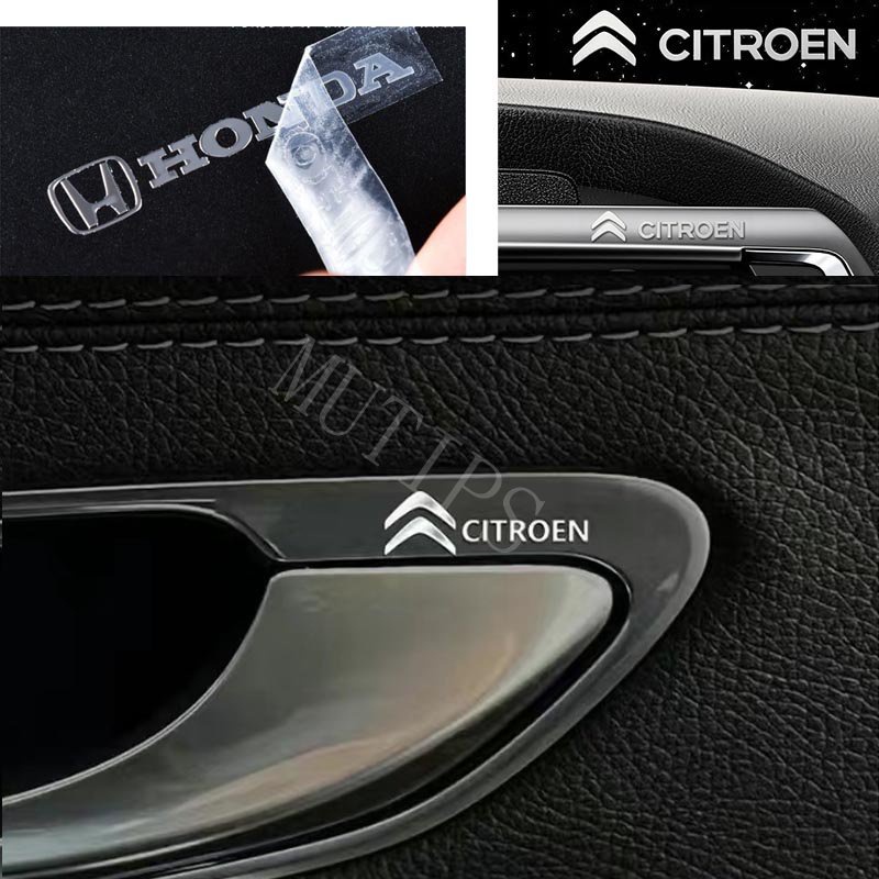 Citroen Logo Mobil Stiker Logam 3D Kreatif Dekorasi Mobil Jendela Pintu Interior Lencana Untuk Aircross e-c4 DS5 DS7 c3 c4 c5