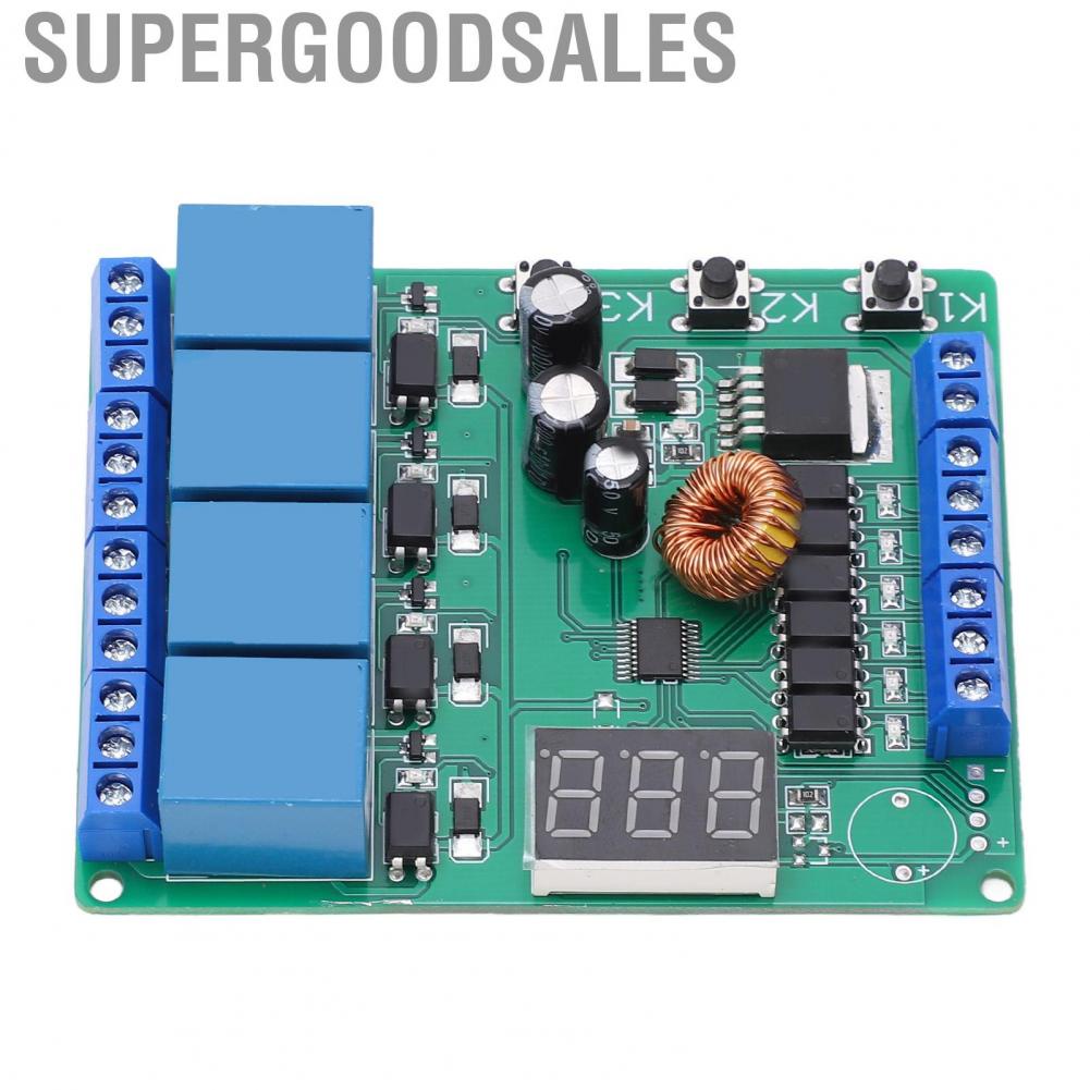Supergoodsales 4 Way Relay Module  Digital Display PCB Durable Programmable for Circuit