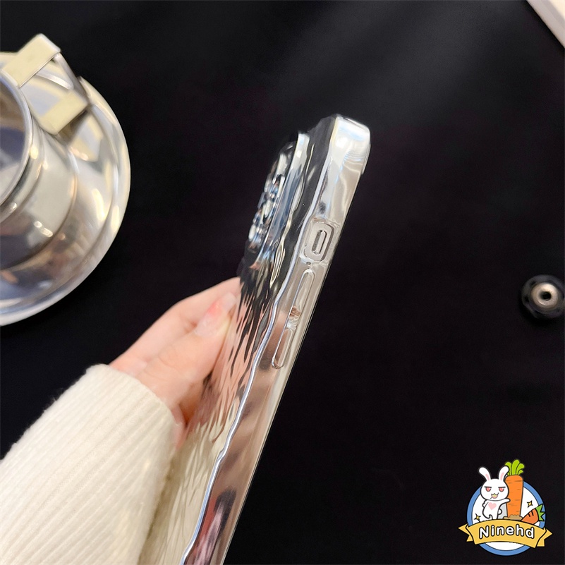 IPHONE Luxury 3D Plating Electroplated Silver Lipit Mutiara Tali Pergelangan Tangan Casing Ponsel Kompatibel Untuk Iphone14 13 12 11 Pro Max X Xr Xs Max8 7 6 6s Plus Se2020Sarung Pelindung Shockproof