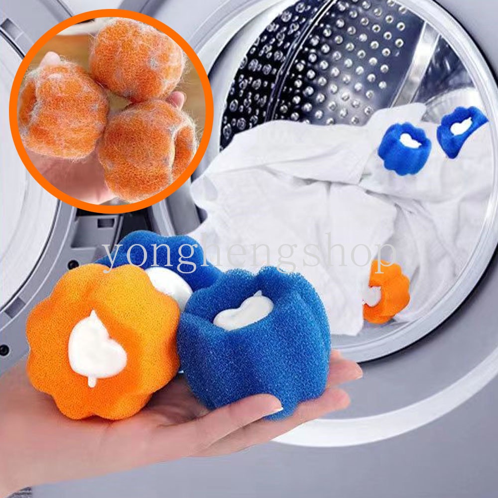 1/5pcs Mesin Cuci Magic Laundry Ball Reusable Pakaian Alat Pembersih Bulu Lint Catcher Pet Hair Remover Pakaian Bola Pencuci Anti Kusut Aksesori Kamar Mandi