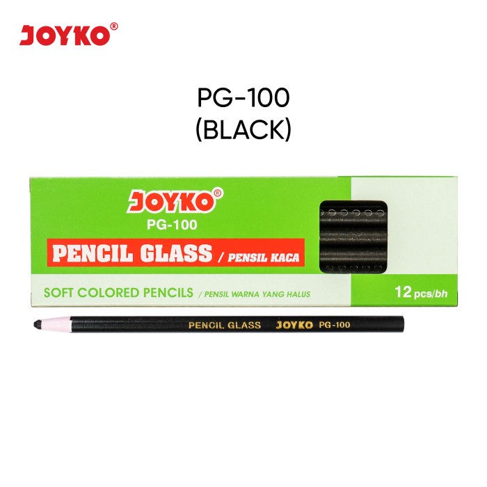 

Pencil Glass Pensil Kaca Warna Joyko PG-100 1 Box 12 Pcs - White