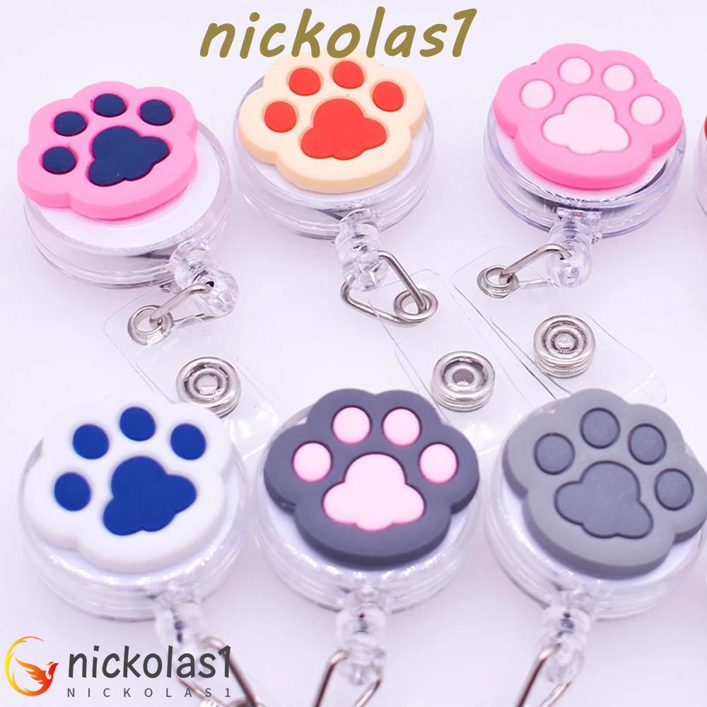 NICKOLAS1 Ditarik Badge Holder PVC High Quality Badge Holder Klip Perawat Dokter ID Card Holder