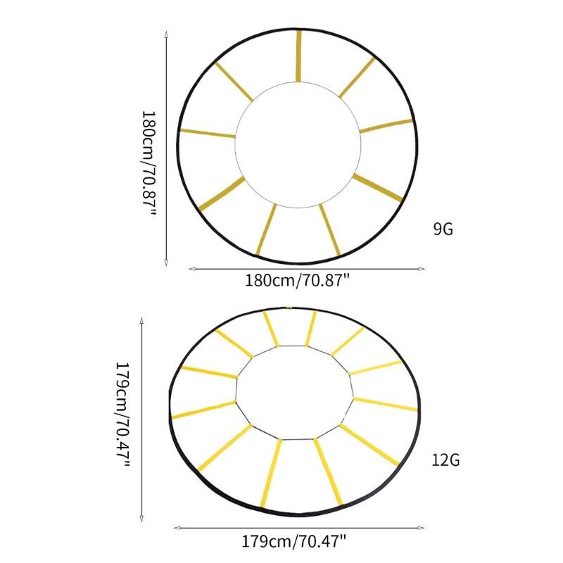 Alat Latihan Kecepatan Tangga Kelincahan Matahari Circle Agility Trainer Untuk Sepak Bola-Tennis