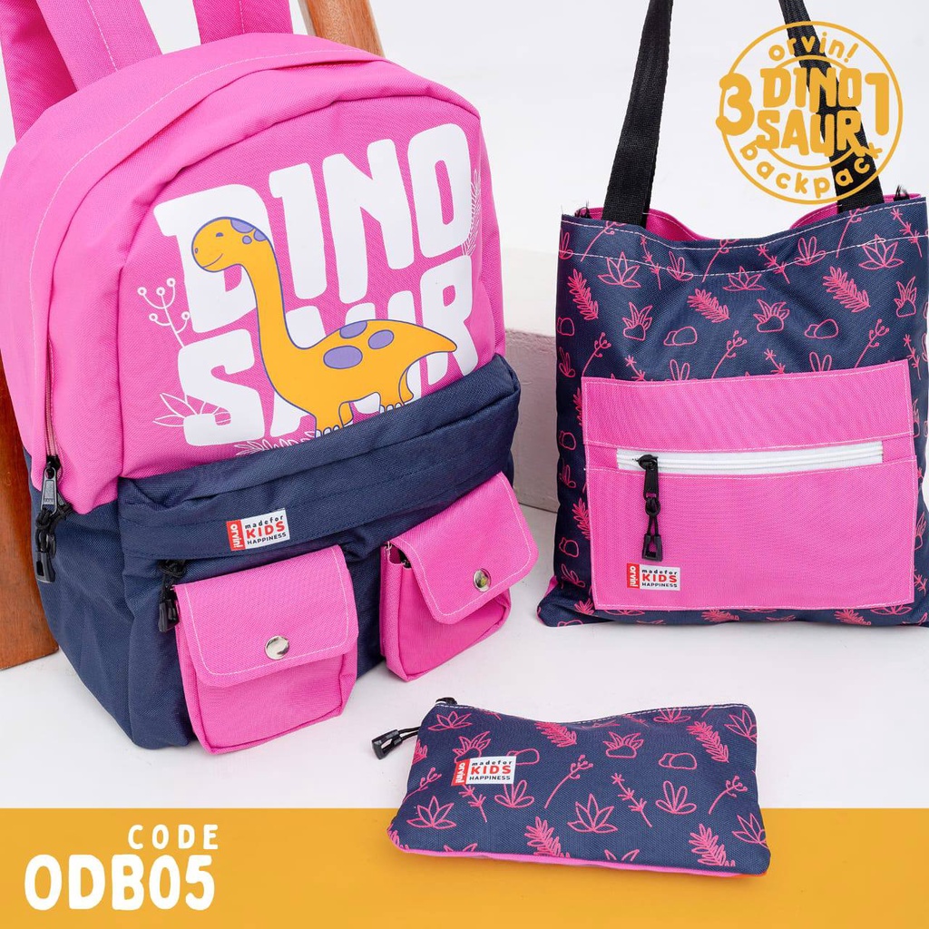 Orvin Kids Tas 3 in 1 Dinosaur