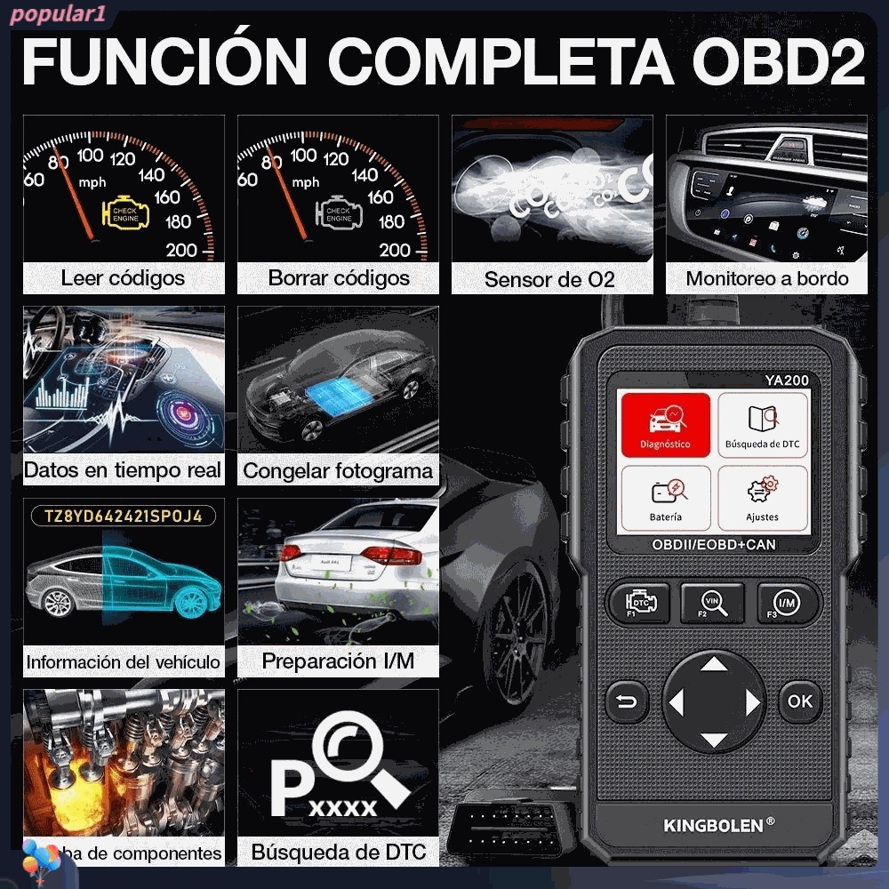 POPULAR Engine Scanner Tahan Lama Car Check Reset Alat Diagnosis Kesalahan Mesin