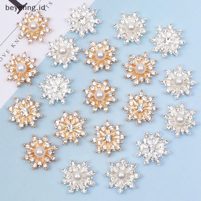 Galiheyen 10pcs suketnowflake alfinabochon mustofaearl stapeletal atasiase galihtrass suketlitter sukethinestone galihuttons suket