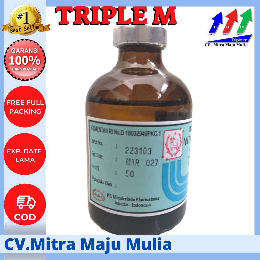 Vitamin B1 Wonder 50 B1 Wonder 100 ml Vitamin B1 untuk Hewan