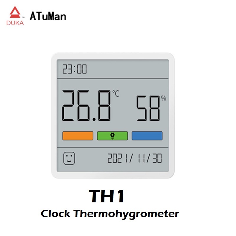 ATUMAN DUKA TH1 Clock Themohygrometer - Jam Digital dengan Termometer