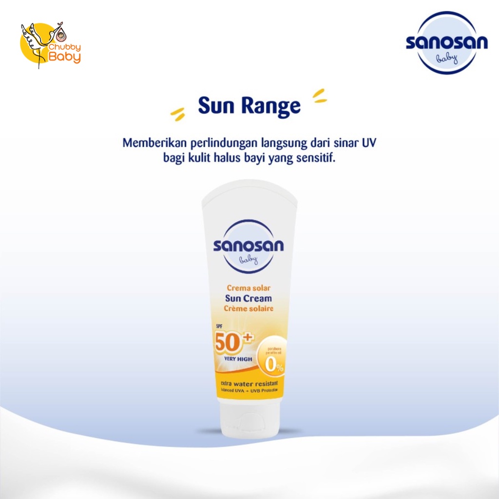 SANOSAN - Baby Sun Cream SPF50+ 75ml | Pelindung sinar matahari bayi