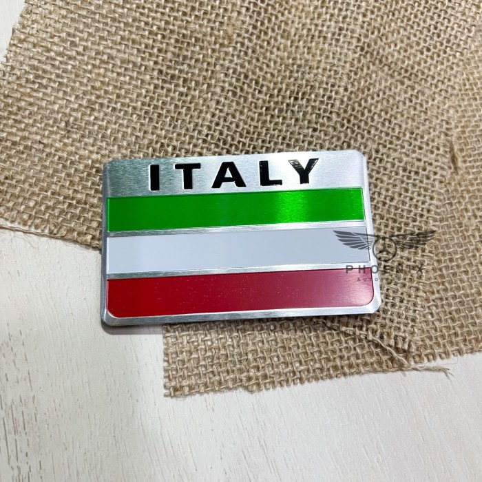 Emblem Italy Sticker Vespa Bendera Italia Rossi 46 Ducati Racing - 1