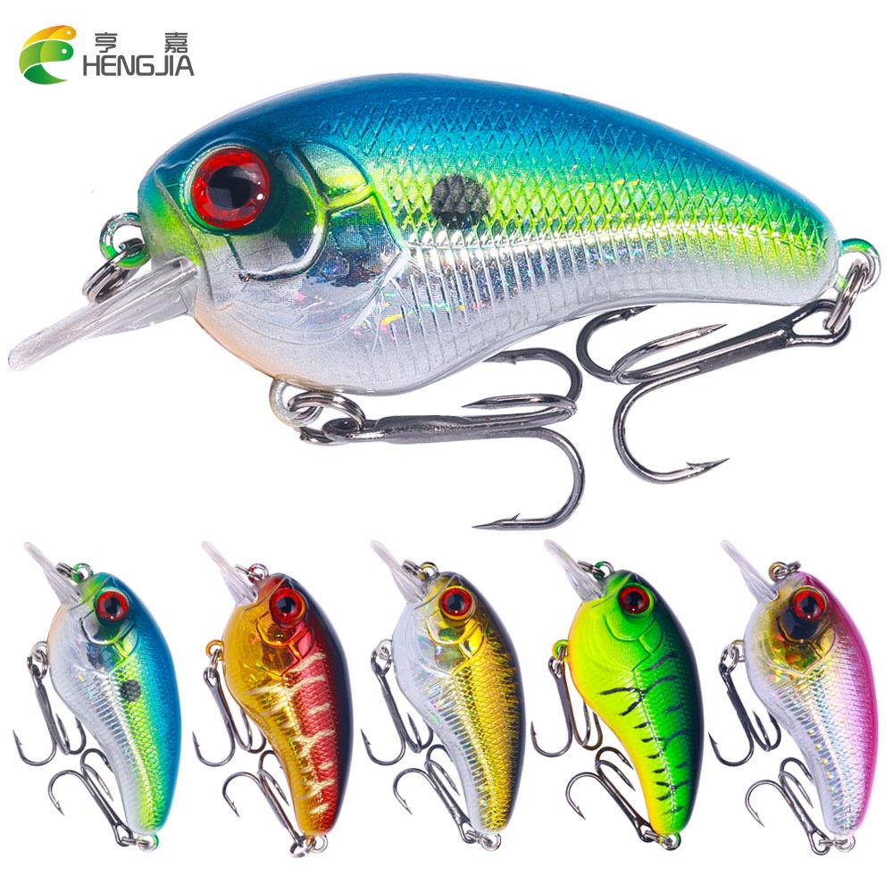 Hengjia 1Pcs 6.5cm /10g Baru Mengambang Crankbait Ikan Kecil Swimbait Buzz Memancing Umpan Tackle