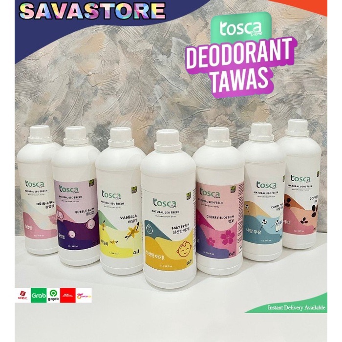 Deodorant Tawas Cair Refill 1 Liter - Atasi Bau Ketiak Refill 1 Liter - Deodorant Tosca Isi Ulang 1 L