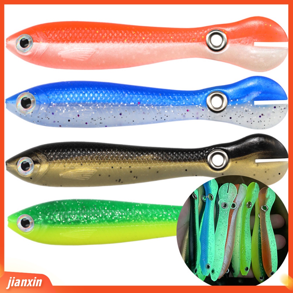 (In Stock) 5 Pcs/6g Umpan Palsu Simulasi Kedip PVC 10 cm Lembut Umpan Buatan Memancing Aksesoris