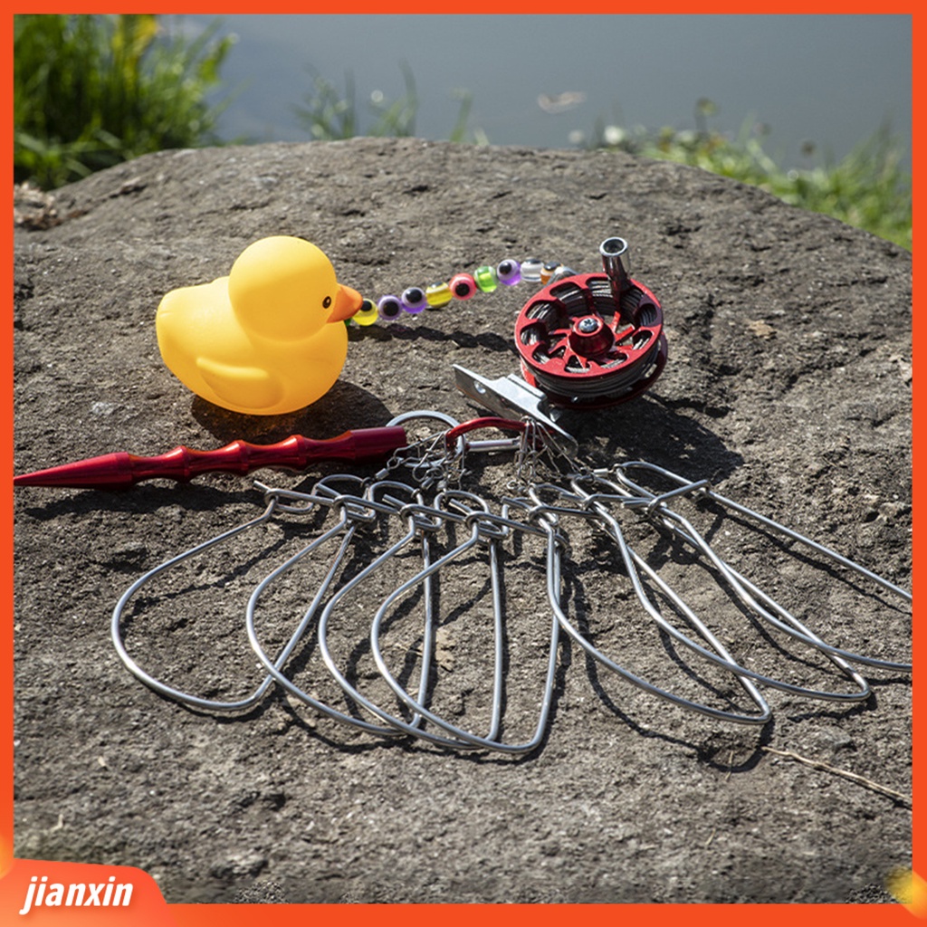 (In Stock) 1set Gesper Kunci Pancing Satu Jari Penguncian Menghindari Tangling Aksesoris Profesional Ikan Lock Belt Stringer Untuk Memancing