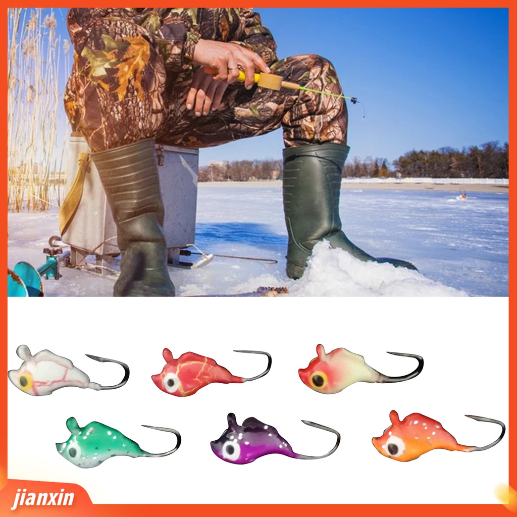 (In Stock) 18Pcs/Set Es Umpan Pancing Berbentuk Lumba Kait Tajam Warna-Warni Buatan Umpan Jig Kepala Aksesori Kait Kecil Untuk Outdoor