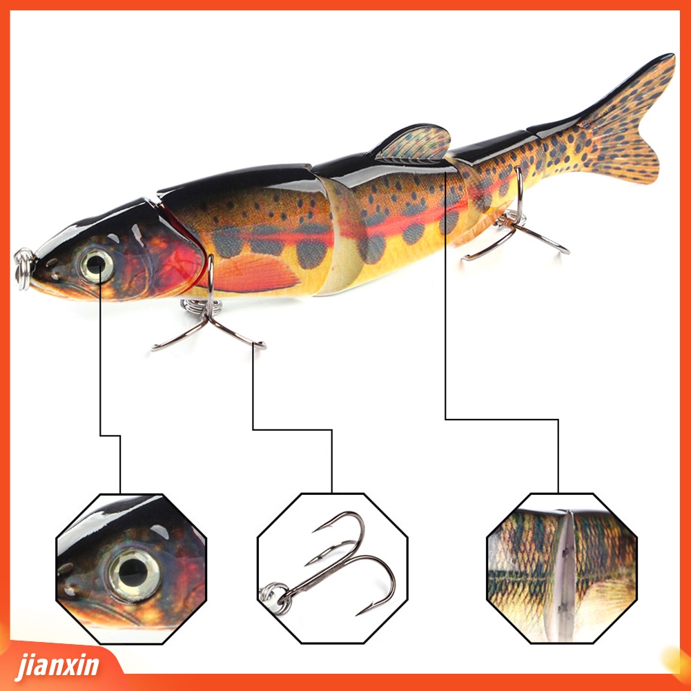 (In Stock) 16.5cm Multi Jointed Mancing Buatan Manusia Hidup Umpan Wobbler Renang Crankbait