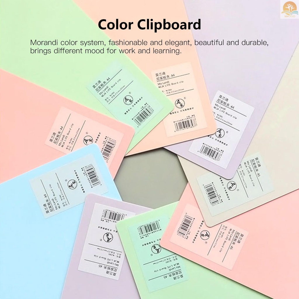 In Stock A4 Klip Board Bahan Plastik Hardboard Tulisan Pad Profil Klip Dengan Lubang Gantung Untuk Siswa Sekolah Kantor