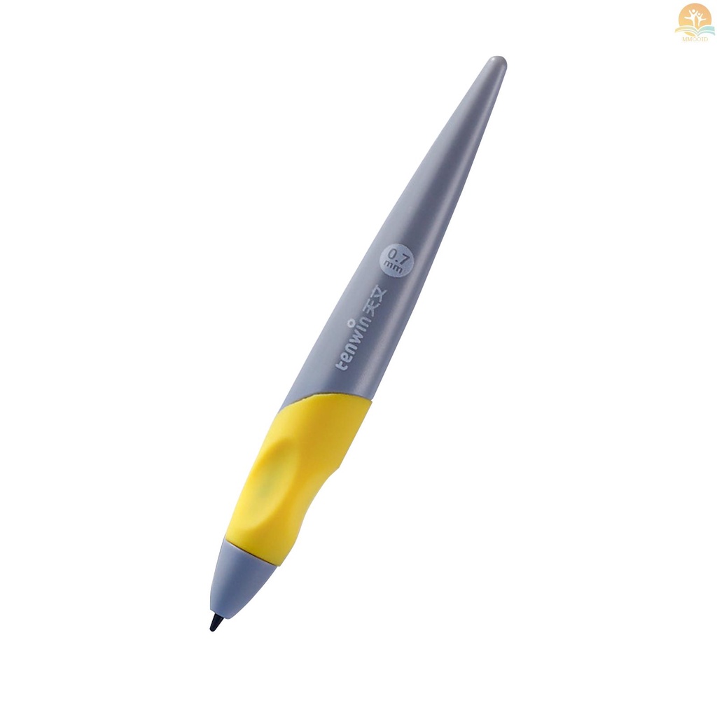 In Stock Pensil Mekanik 0.7mm HB Memimpin Koreksi Pensil Otomatis Tanpa Gangguan Memimpin Non-slip Pegangan Silikon Alat Tulis Kantor Sd Ujian Profesional Doodle Pensil