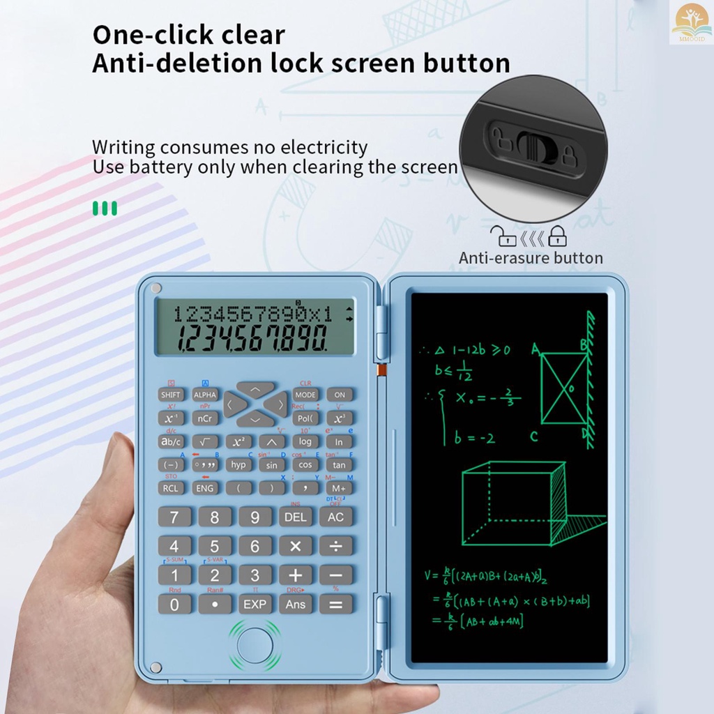 In Stock Kalkulator Ilmiah Dengan Papan Tulisan Yang Dapat Dihapus 240fungsi 2jalur LCD Display Kalkulator Matematika Keuangan Yang Dapat Dilipat Perlengkapan Sekolah Untuk Smp Sma Kuliah Studen