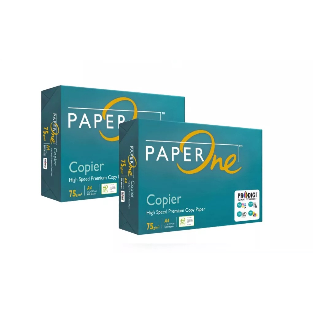 

PaperOne Kertas HVS A4 75gr / 2 Rim (1000 lembar)
