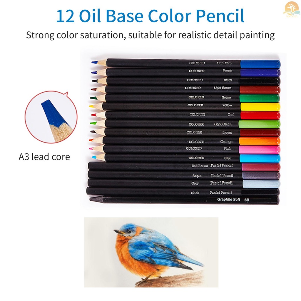 In Stock 83-Piece Pensil Gambar Profesional Dan Sketsa Perlengkapan Seni Termasuk Sketsa Pensil Warna Arang Pastel Pencil Sharpener Eraser Sketch Paper Penyimpanan Ritsleting Portabel