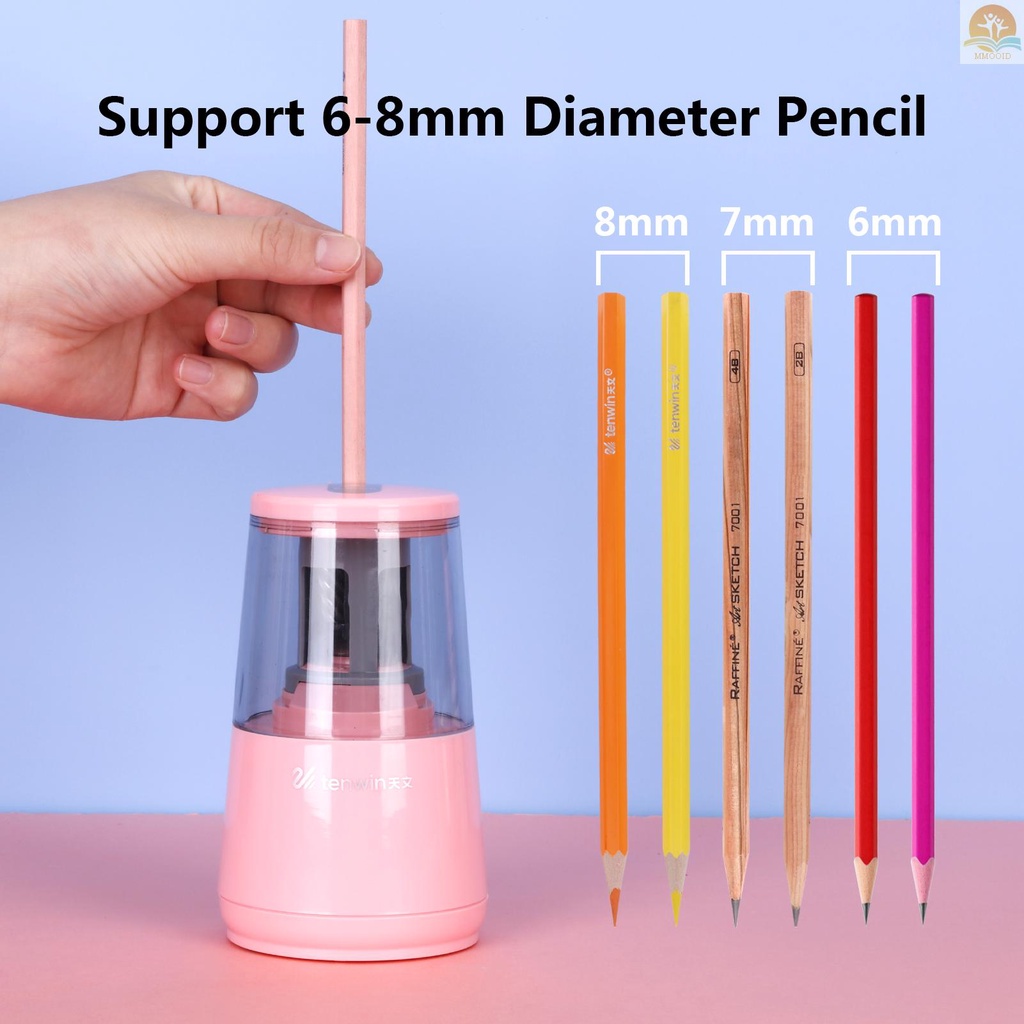 In Stock tenwin Electric Pencil Sharpener Eraser Vacuum Cleaner Set Alat Tulis Set Kabel Listrik/ Baterai Dioperasikan Dengan 50penghapus Isi Ulang Untuk Anak Dewasa Rumah Kantor Sekolah Kelas