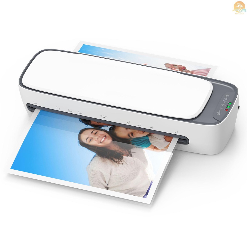 In Stock Set Mesin Laminator Desktop Ukuran A3 Laminasi Panas Dan Dingin Multifungsi 2sistem Rol Lebar 12.5inci Max Dengan Pemotong Kertas Trimmer Rounder Hole Puncher Binding