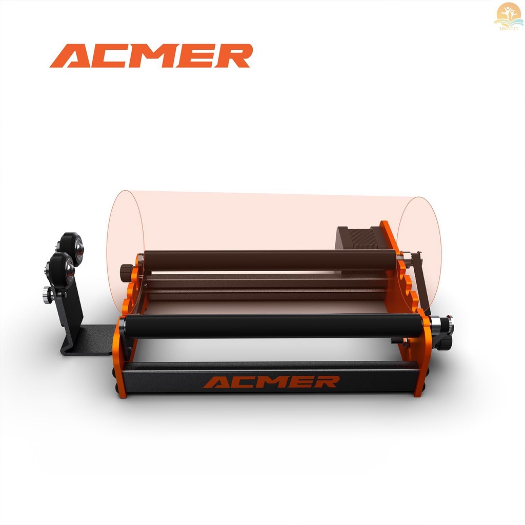 Tersedia ACMER M2 Laser Rotary Roller Laser Engraver Rol Putar Y-Axis360° Rotating for 4-138mm Different Engraving Diameter 4gear Adjustments for Laser Engraving Cylindri