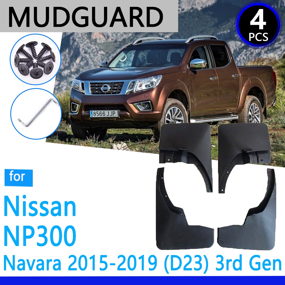 Mudguards Cocok Untuk Nissan NP300 Navara D23 2015~2019 NP 300 2016 2017 2018 Aksesoris Mobil Mudflap Fender Auto Replacement Parts