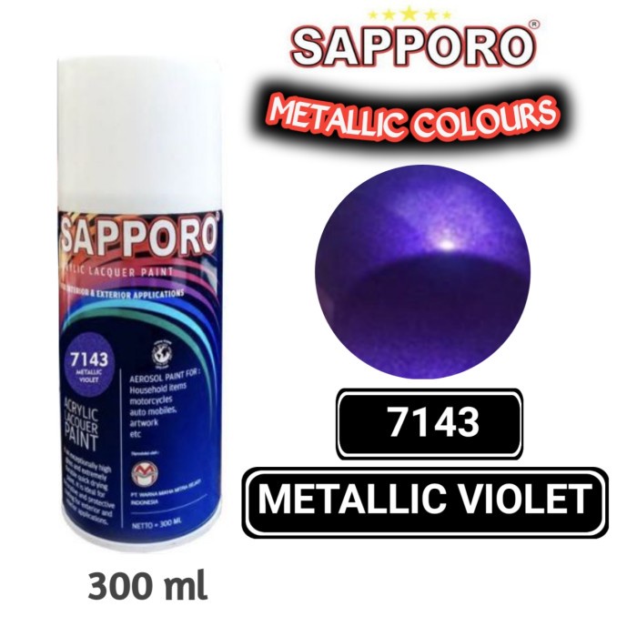 

7143 METALLIC VIOLET SAPPORO STANDAR 300ml Cat Semprot Pylok Pilok