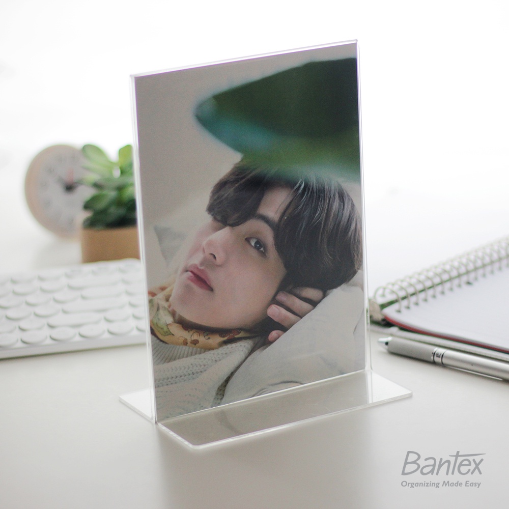 

[Artomas] Bantex A5 Acrylic Stand Up Display 8855 08 Poster Sign Holder / Photocard PC Holder / Tent Holder / Tent Card Papan Akrilik Display 2 Sisi