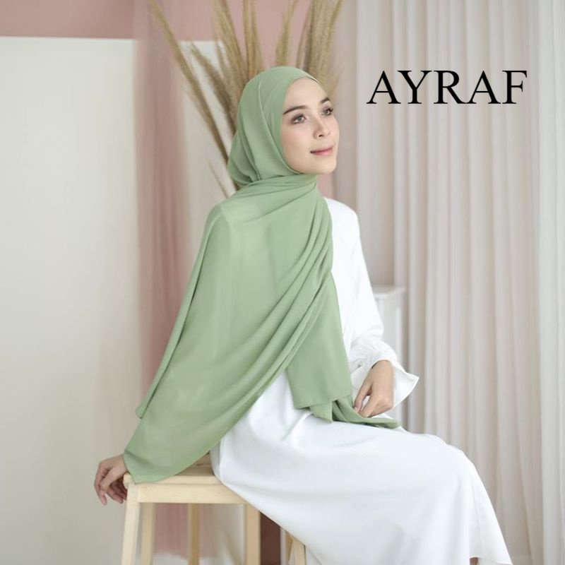COD kerudung hijab pashmina basic shawl/hijab panjang pashmina ceruty bebydoll warna hijau mint/keru