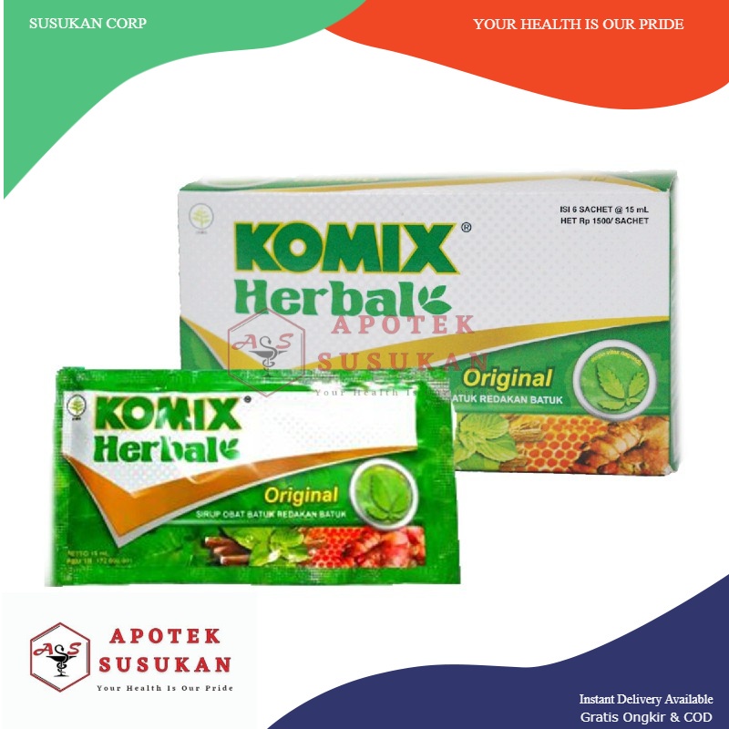

Komix Herbal Original 1Kotak Isi 6 Sachet