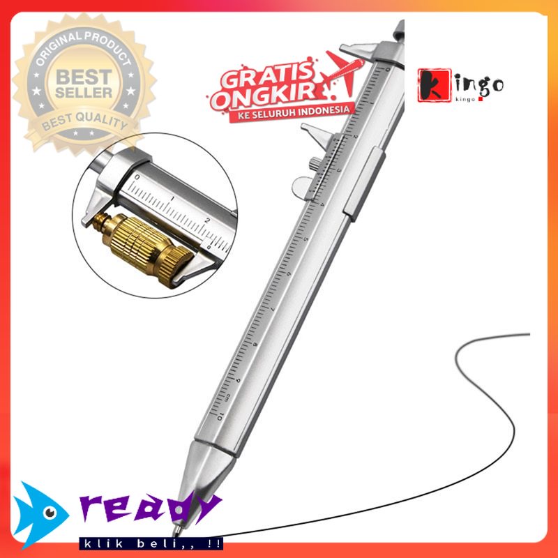 

Calipers Vernier Caliper Tool Ballpoint Pen Silver Vernier Caliper Multifunction Pen Creative School Gifts Marker Pen 0-100MM