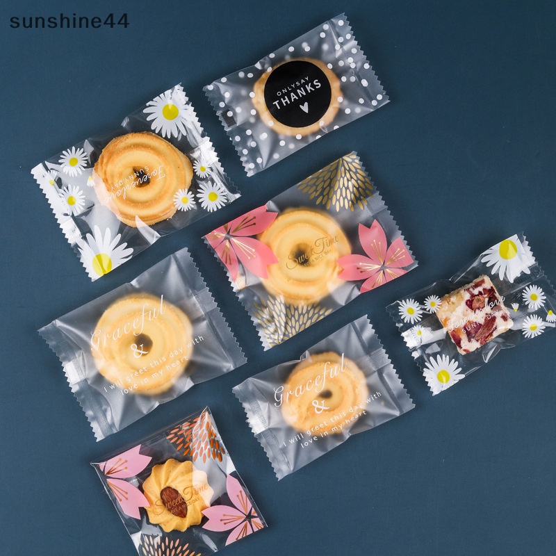 Sunshine 100pcs Kantong Plastik Packing Kue Mooncake Homemade Handmade Biskuit Cookie Bag ID