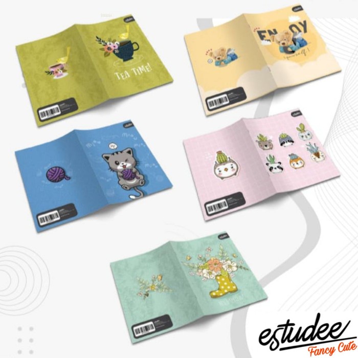

✨BISA COD✨ -Buku Tulis Boxy Estudee B5 Fancy Pattern Isi 10 - Fancy Cute