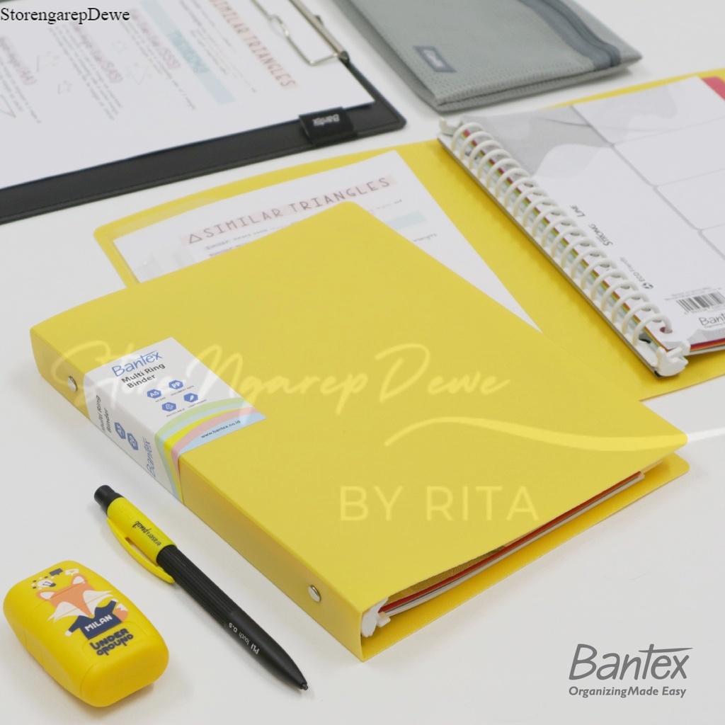 

Bantex A5 Trendy Multi Ring Binder 20 Hole Fresia Yellow 3124 36 original seperti gambar bantex