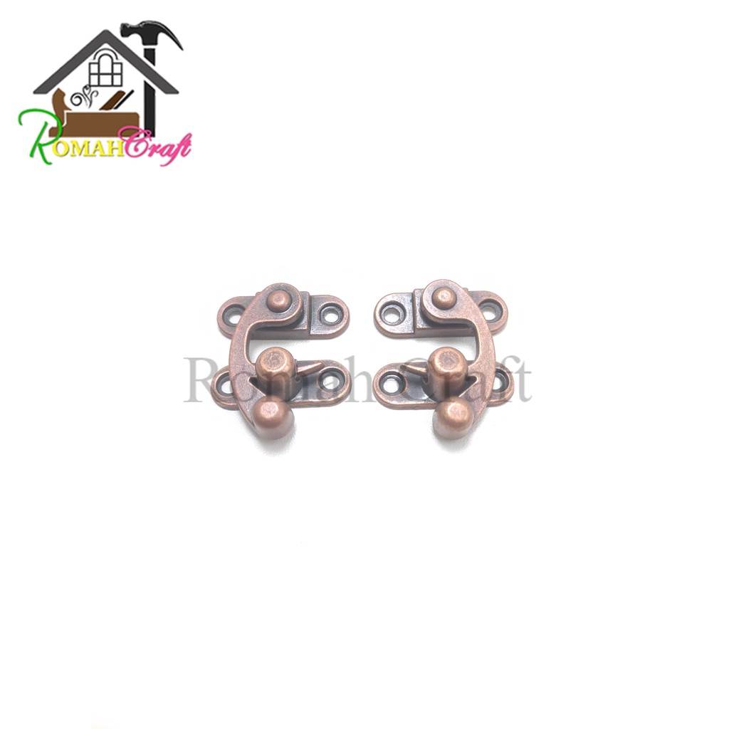 Kunci Box Cor Sepasang 28 x 25 mm Kunci pengait box kotak dus souvenir perhiasan antik