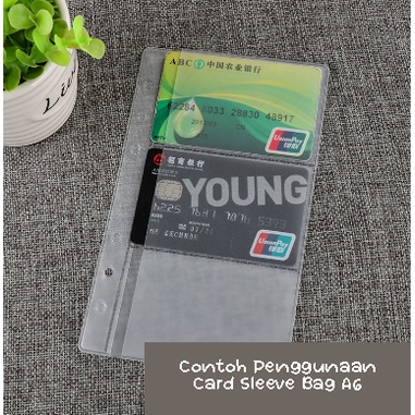 

[Grosir] Zipper Bag / Card Sleeve Bag Doff A6 6 Holes Binder Pengatur Keuangan Ziplock 3