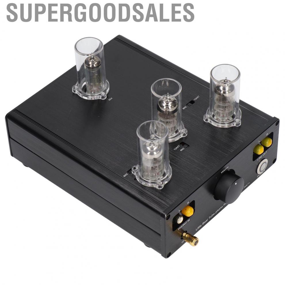 Supergoodsales Phono Preamplifier  Low Background Noise Vacuum Tube Elegant Appearance HIFI Portable for Record