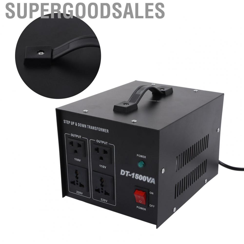 Supergoodsales Power Transformer  1500W Heavy Duty Voltage Converter Protection Function for Households