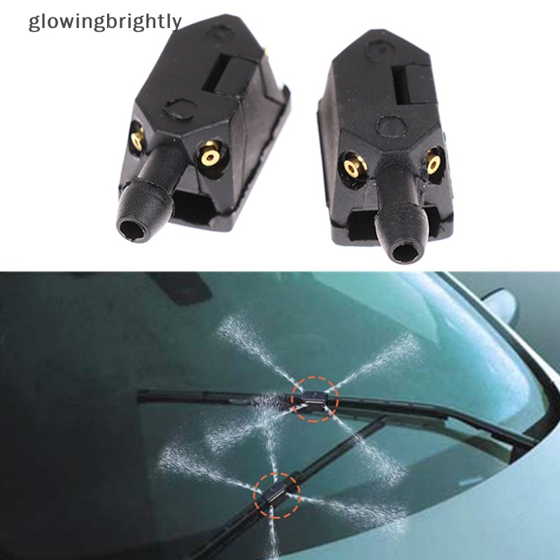 [glowingbrightly] 1/2pc Universal Mesin Cuci Kaca Depan Mobil Wiper Water Jets Nozzle onto 8-9mm TFX