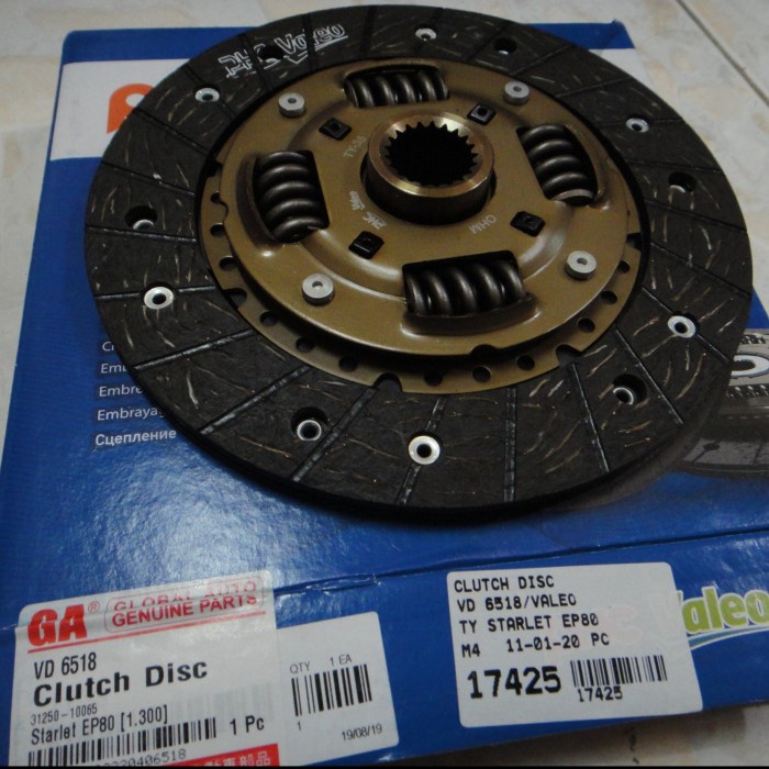 SPAREPART OTOMOTIF- Kampas Kopling Toyota Starlet EP80 (1.300) Valeo Korea -KOMPONEN AKSESORIS